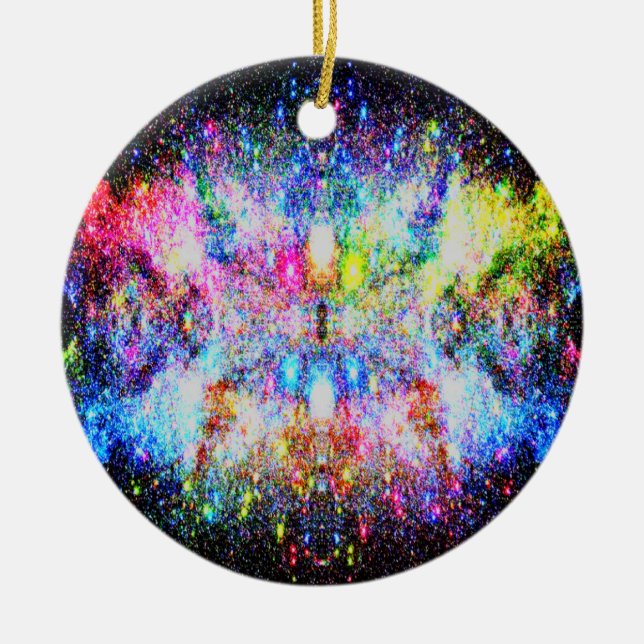 Jul i rymden julgransprydnad keramik (Framsidan)