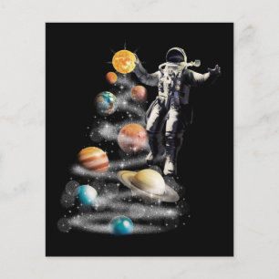 Jul i rymden Solsystemet Astronaut Inbjudan