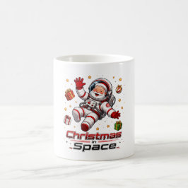 Jul i rymden Tomte Astronaut Söt Högtid Kaffemugg