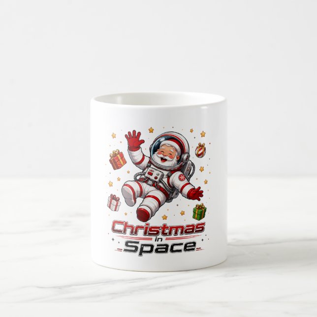 Jul i rymden Tomte Astronaut Söt Högtid Kaffemugg (Center)