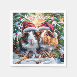 Jul i Santa Guinea Grisar Pappersservett