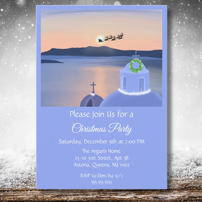 Jul i Santorini, Grekland med tomten Inbjudningar (Skapare uppladdad)