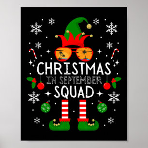 Jul i september-squad-kostym Alv Solglasögon B Poster