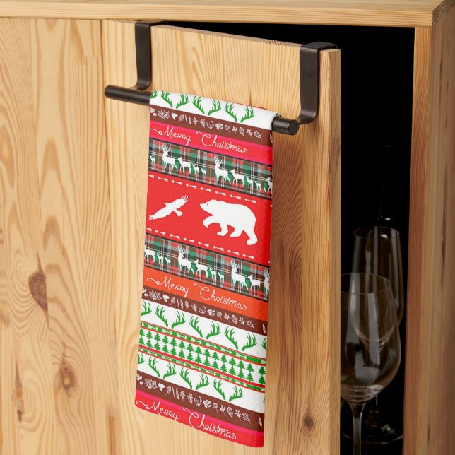 Jul i skogen kökshandduk (Thirds Fold)