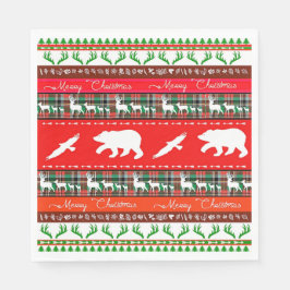 Jul i skogen pappersservett