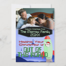 Jul i Space-fotokort Inbjudningar