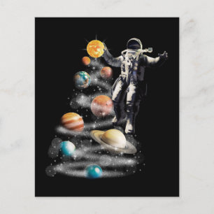 Jul i Space Solar System Astronaut Invati Flygblad