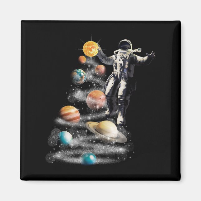 Jul i Space Solar System Astronaut Invati Magnet (Framsidan)