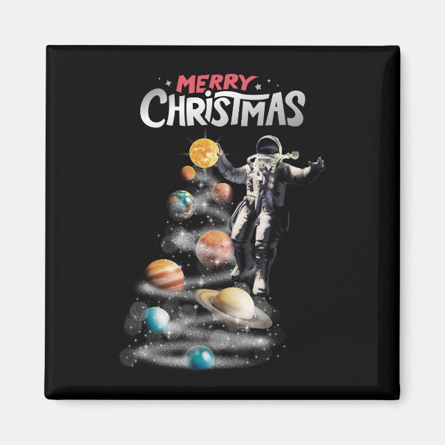 Jul i Space Solar System Astronaut Invati Magnet (Framsidan)