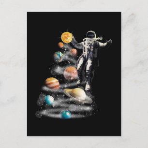 Jul i Space Solar System Astronaut Invati Vykort