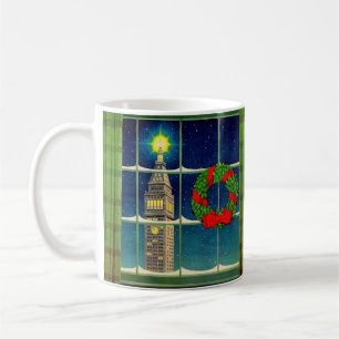 Jul i staden 1950-talet kaffemugg