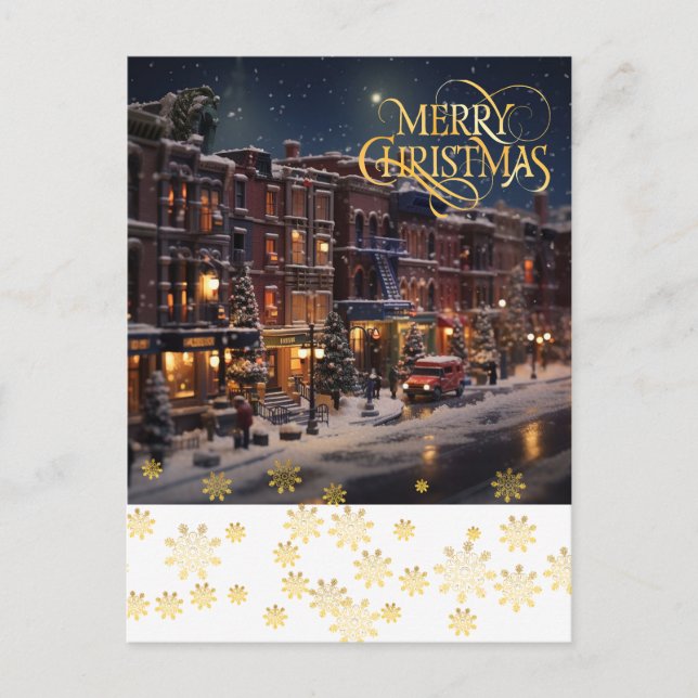 Jul i staden. vykort (Framsida)