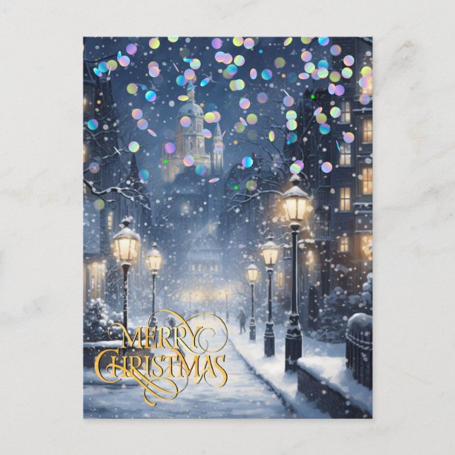 Jul i staden. vykort (Framsida)