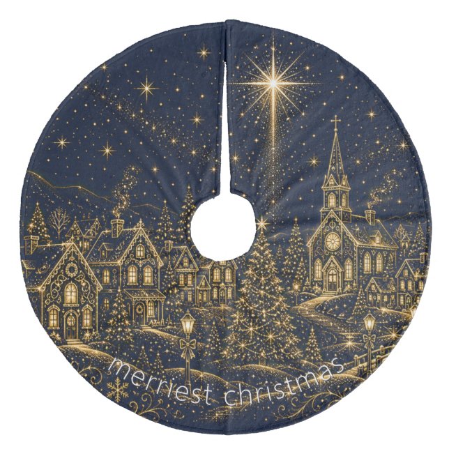 Jul i stjärnorna | Julby Julgransmatta Fleece (Framsidan)