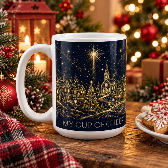 Jul i stjärnorna | Julby Kaffemugg (Christmas in the Stars Christmas Village Coffee Mug)