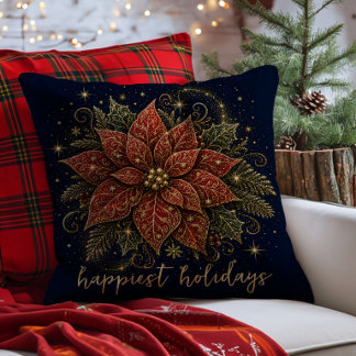 Jul i stjärnorna | Poinsettia Kudde