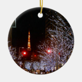 Jul i Tokyo, Japan Julgransprydnad Keramik