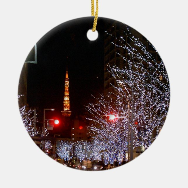 Jul i Tokyo, Japan Julgransprydnad Keramik (Framsidan)