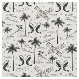 Jul i Tropical Australia Black Toile  Tyg