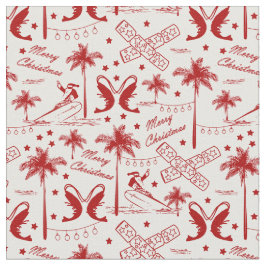 Jul i Tropical Australia Red Toile  Tyg