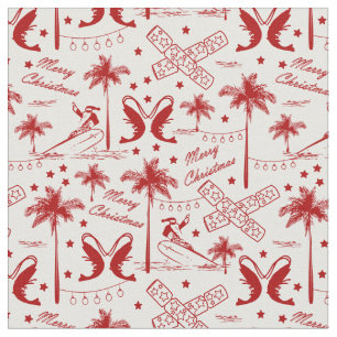 Jul i Tropical Australia Red Toile Tyg
