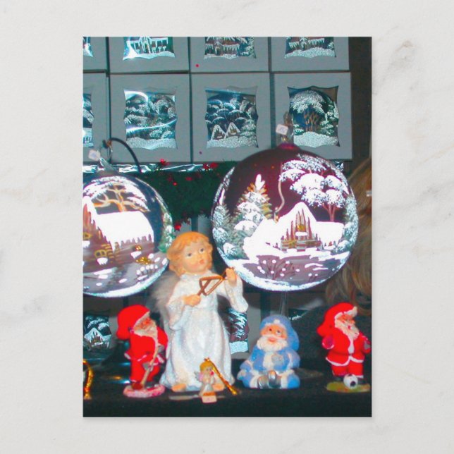 Jul i Tyskland, Heidelberg, julmarknaden Helg Vykort (Framsida)