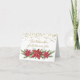 Jul i Tyskland, Poinsettia, gräs, guld konetti Helgkort