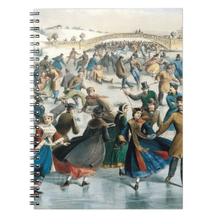 Jul i Victoria- eran Central Park Currier & Ives Anteckningsbok