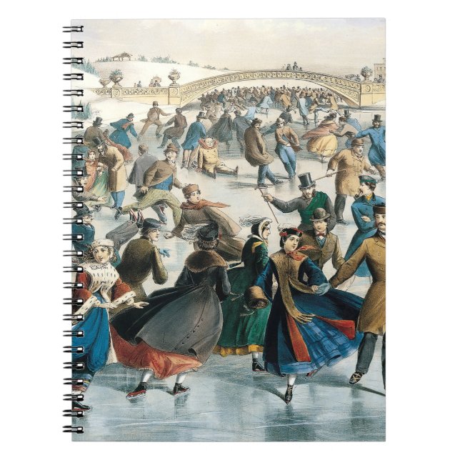 Jul i Victoria- eran Central Park Currier & Ives Anteckningsbok (Framsidan)