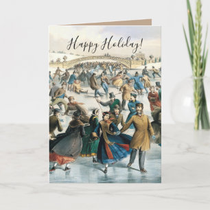 Jul i Victoria- eran Central Park Currier & Ives Helgkort