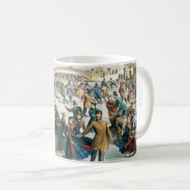 Jul i Victoria- eran Central Park Currier & Ives Kaffemugg (Framsida höger)