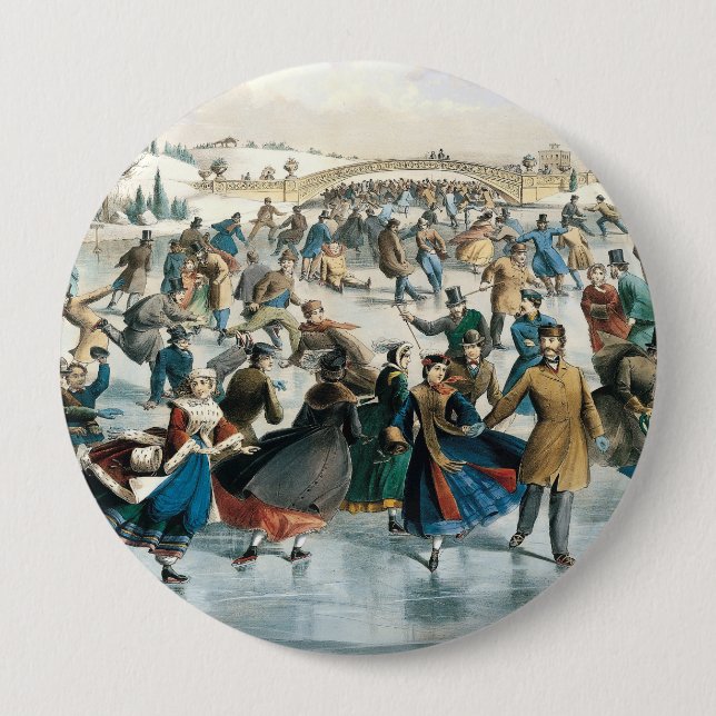 Jul i Victoriaepoken Central Park Currier & Ives Knapp (Framsida)