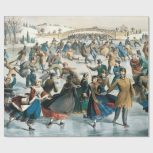 Jul i Victoriaepoken Central Park Currier & Ives Presentpapper