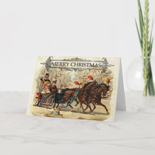 Jul i vintagens familj kort (Framsida)