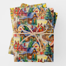 Jul i Whimsical Village i olika ljus