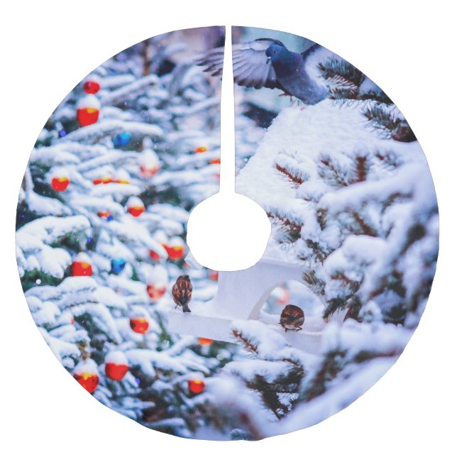 Jul Idyll charming Julgransmatta Borstad Polyester (Framsidan)