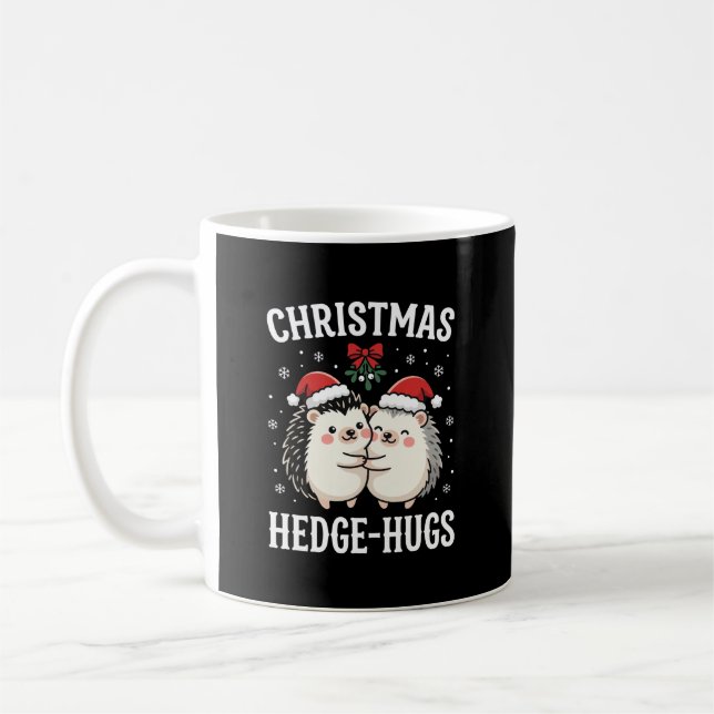 Jul Igel-Kram Cuteness Igel Högtid Kaffemugg (Vänster)