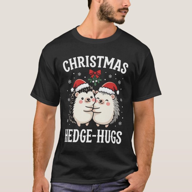 Jul Igel-Kram Cuteness Igel Julfirande T Shirt (Framsida)