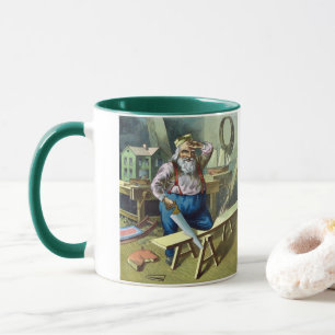Jul igen, Tomte bygger leksaker såg Mugg
