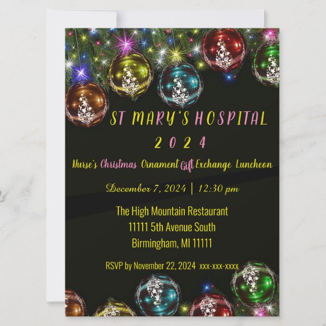 Jul-inbjudan till Gift-utbyte 6,5 x 8,7 Julkort (Framsida)