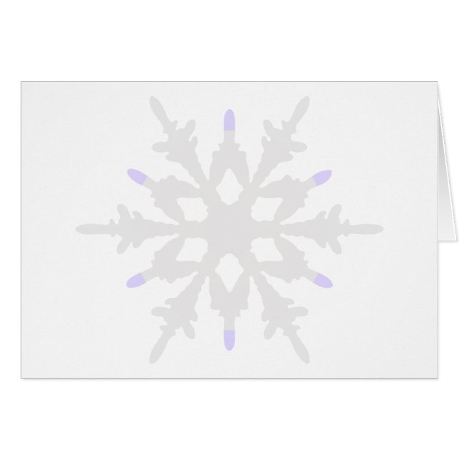 Jul Indigo Ornament Snowflake Hälsningskort (Framsidan Horizontal)