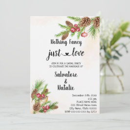 Jul Inget Finare bara Kärlek Elopement Inbjudningar