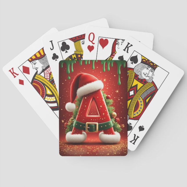 Jul Initial A För Höjdpunkter Casinokort (Baksidan)