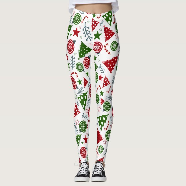 Jul Inslag Mönster Leggings (Framsida)