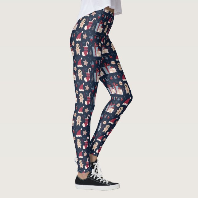 Jul Inslag Mönster Leggings (Höger)