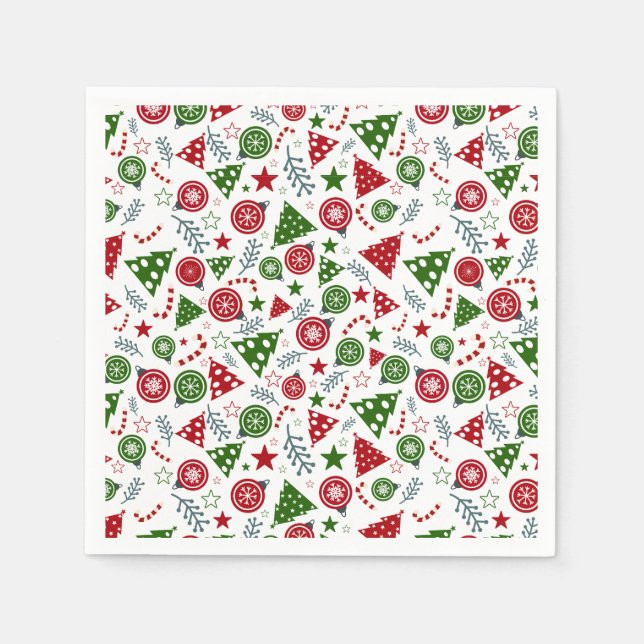 Jul Inslag Mönster Pappersservett (Framsidan)