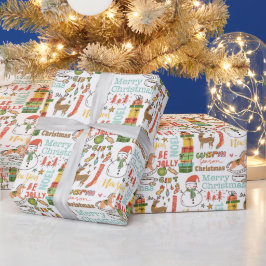 Jul Inslag och Typografi Presentpapper