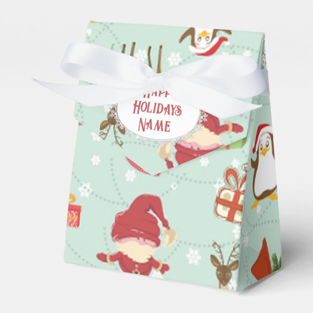 Jul Inslag Reindeer Elves Presentaskar (Framsidan Sidan)