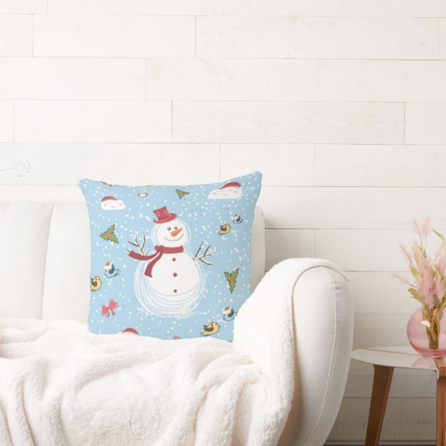 Jul Inslag Snögubbe Kudde (Soffa)