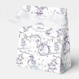 Jul Inslag Snögubbe Sketch Presentaskar